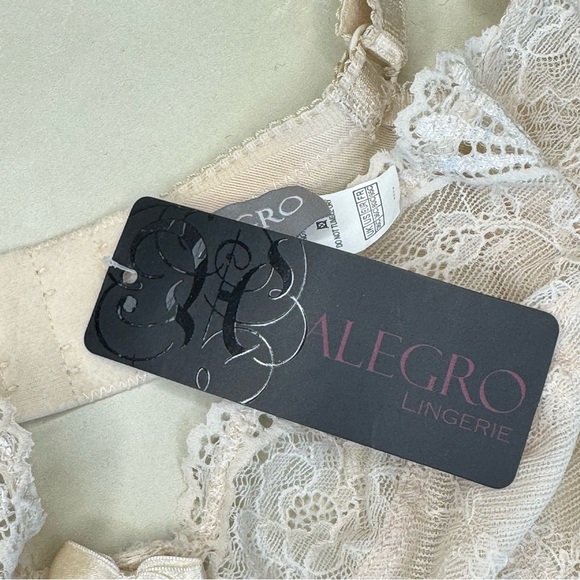 NWT ALEGRO Lingerie Innocent Lily Lace Bra in “Skin” Nude Unlined Underwire 36C - Picture 12 of 16